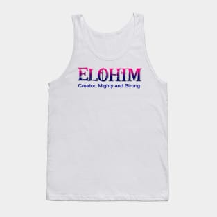 Elohim,Hebrew word for God Tank Top